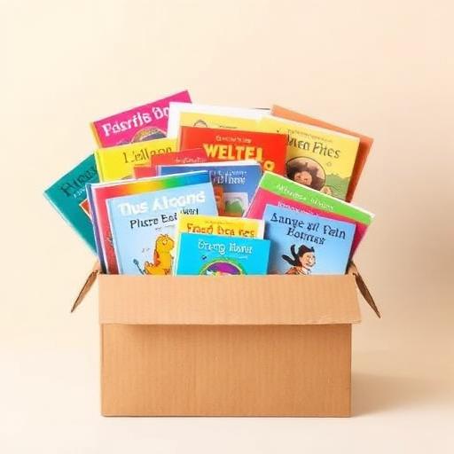 Box of kids' books