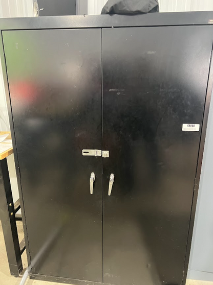 USED Heavy Duty Black Metal Storage Cabinet
