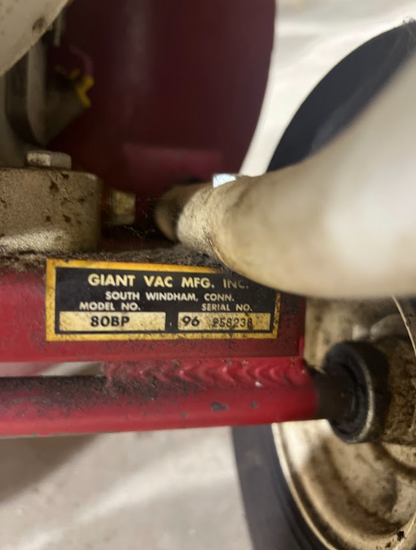 USED: Commercial Giant Vac, Push Gas powered leaf blower, Briggs Stratton engine - 80BP